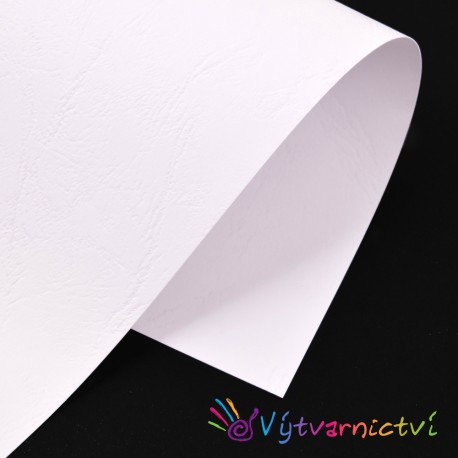Bílá kůže – embosovaný papír