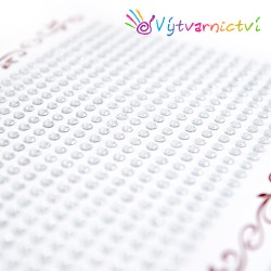 Třpytivé samolepící kamínky - stříbrné 3 mm